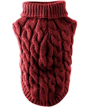 PetyOung Dog Sweater Vest - Warm Knitted Wool Coat for Small & Medium Dogs - Winter Crochet Clothing (M Red) - Buy Online on GoSupps.com
