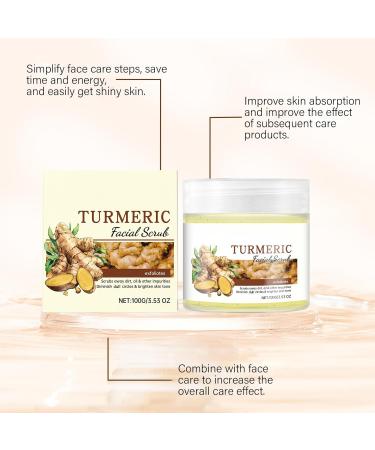  homomdy Turmeric facial scrub exfoliating turmeric facial scrub brightening vitamin C scrub for radiant skin deep cleansing moisturizing and firming (1 pc) - Buy Online on GoSupps.com
