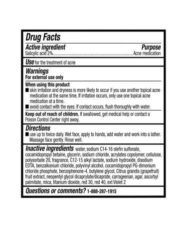 Beauty Pink Grapefruit Foaming Acne Scrub with Salicylic Acid Paraben Free 4.2 Fl Oz - Buy Online on GoSupps.com