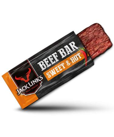 Jack Link's Beef Bar Sweet & Hot - High-Protein Gluten-Free Snack - Pack of 14 (22.5g Each) | International Shipping Available - Buy Online on GoSupps.com