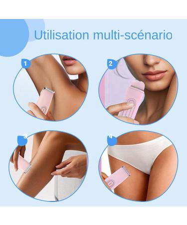  pilateur lectrique Femme | pilateur lectrique Pour Poils Pubiens - Portable Double-Head Visage et Corps pour Zones Sensibles Femmes Actives - Buy Online on GoSupps.com