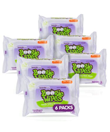 Boogie Wipes Gentle Saline Nose Wipes Lavender Scent 30 Wipes