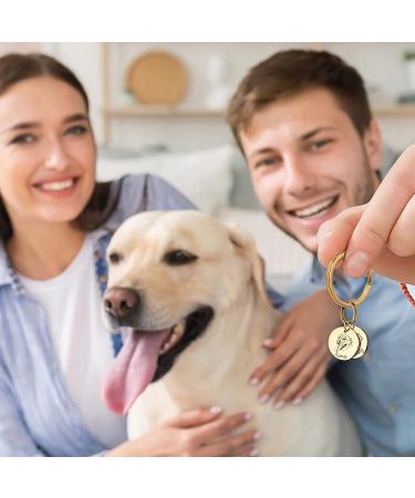 Anavia Personalized Pet Portrait Keychain | Custom Engraved Cat Dog Memorial Keepsake - Buy Online on GoSupps.com