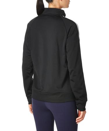 adidas Women's Essentials Warm-Up Track Top | Slim Fit | 3-Stripes | Black - Size Medium - Buy Online on GoSupps.com