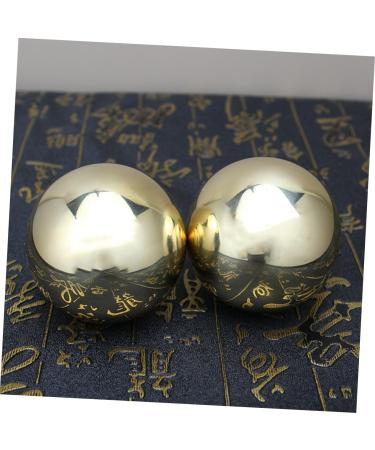 Fomiyes Vibrating Massage Balls - Handball & Finger Massage for Relaxation & Fitness - 1 Pair of Decorative Brass Palm Balls - Buy Online on GoSupps.com