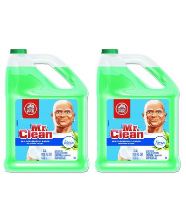 Mr. Clean PGC 23124 84847665 Multipurpose Cleaning Solution with Febreze 128 oz. Capacity Bottle Meadows and Rain Scent 2 Pack