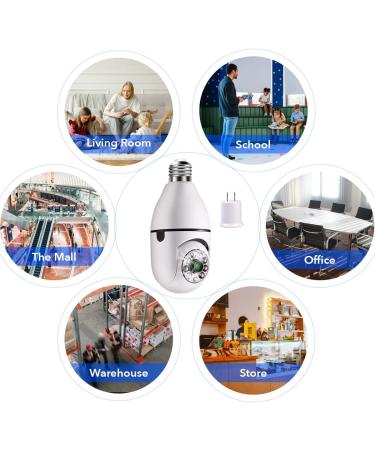 Fowutz 2.4G&5G WiFi Light Bulb Security Camera with Night Vision & Motion Detection | 1 Pack | 64GB SD Card Included - Buy Online on GoSupps.com