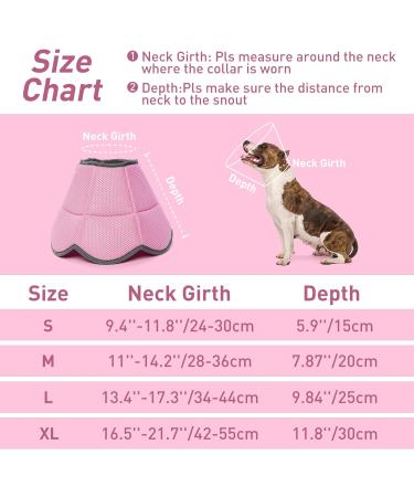 Soft Dog Cone - Icoii Sore Crane Collar for Spayed/Neutered Dogs | Leak Protection & Comfort for Large Breeds like Pitbulls Beagles Bulldogs - Pink L - Buy Online on GoSupps.com
