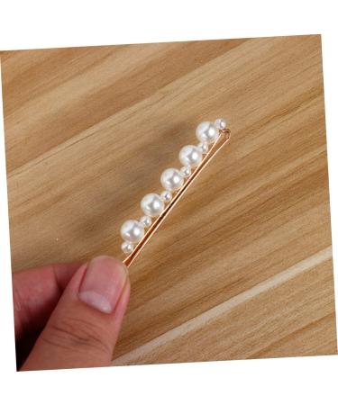 Beaupretty Hair Set bridal pearl hairpiece white pearl jewelry flower hairpins hair clips pearl barrette ties hair for women girls barrettes for women bride European and American Clips - Buy Online on GoSupps.com