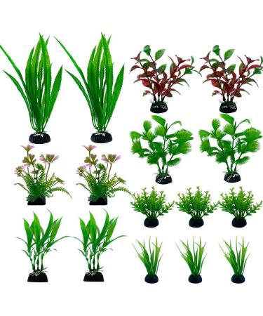 16 PCS Lancare Aquarium Plants Decoration - Artificial Green Aquatic Plants for Aquariums - Perfect for Stunning Underwater Landscapes - Buy Online on GoSupps.com