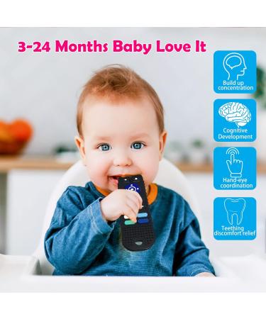 Tronphy Silicone Baby Teething Toys Remote Control Shape Teething Toys Set for Toddler 3-6 6-12 Months BPA Free Baby Teethers Relief Soothe Toys Chew Toys for Infant - 2 Pcs(Black & White) - Buy Online on GoSupps.com