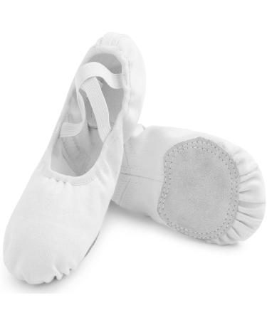 ZDQ Ballet Shoes Elastic Gymnastics Shoes Ballet Slippers for Children and Adults 26 EU White