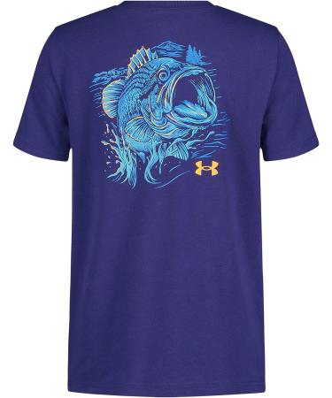 Under Armour Boys' Outdoor Short Sleeve T-Shirt - Sonar Blue Bass Catch - Buy Online on GoSupps.com