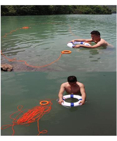 98.4FT Water Floating Lifesaving Rope - Outdoor Professional Rescue Lifeline for Swimming, Boating, Fishing | Includes Bracelet/Hand Ring - Buy Online on GoSupps.com