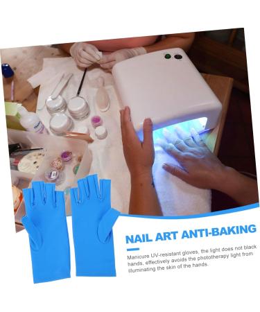 IWOWHERO 1 Pair Nail Gloves Child Nail Lamp Anti-black Elastic Spandex 20X8X0.4CM - Buy Online on GoSupps.com