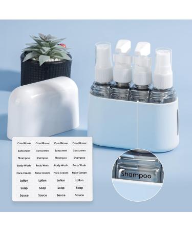 Madenia Travel Bottles Set - 50ml Clear Air Travel Containers for Cosmetics - 4 pcs Liquid Storage with Labels & Box - Perfect for International Travel - Buy Online on GoSupps.com