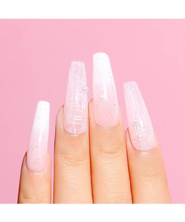 AIMEILI Sheer Gel Nail Polish Kit Set 3 - 12pcs X 8ml Milky White Sheer Pink Nude Soak Off Transparent Jelly Polish Set - Buy Online on GoSupps.com
