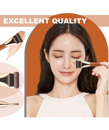 Foundations Brush Straight Wooden Handle Makeup Brushes with Thin Wide and Dense Brush Hair Washable Reusable 6.3in Liquid Foundations Brush - Buy Online on GoSupps.com