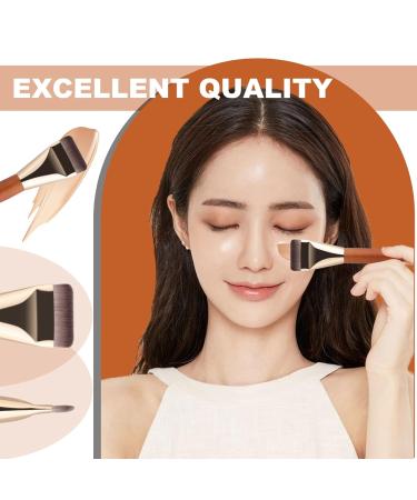 Buy Foundations Brush with Wooden Handle - Washable Reusable Thin & Dense Hair - 6.3in Liquid Makeup Brush for Flawless Application - Buy Online on GoSupps.com