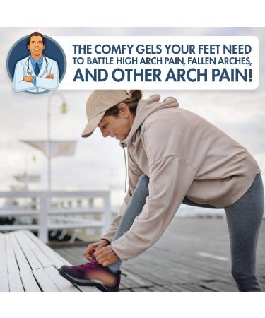 Dr. Frederick's Original High Arch Gel Insoles - 6Pcs - Arch Support Inserts for Men & Women - Foot Pain Relief - Wear with Shoes - Better Than Foot Brace - Buy Online on GoSupps.com