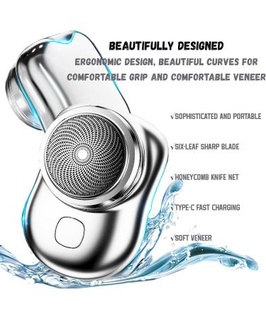 Mini-Shave Portable Electric Shaver for Men | Compact Type-C Rechargeable Travel Essentials | 6.5x4.5cm Pocket Size Electric Shaver - Buy Online on GoSupps.com