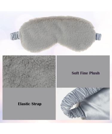 RAYNAG Plush Eye Mask 4 Pack - Soft Sleeping Blindfold for Sleepover Party - Comfortable Silky Fabric - Cozy Fluffy Furry - 4 Colors - Buy Online on GoSupps.com
