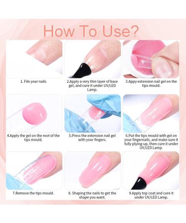 Building Gel for Gel Nails - UV Nail Extension & Solid Glue Gel - 15g Clear Set for DIY Home Salon - Buy Online on GoSupps.com