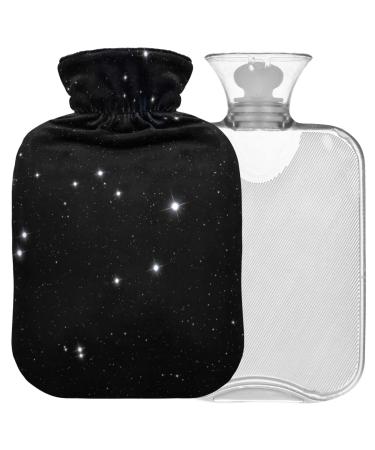 Naanle Mysterious Galaxy Warm bottle Mit Transparent Warm Flap 2l Large Heat bottle for Bed Hand Feet Warmer Pain Relief Heat and Cold Therapy