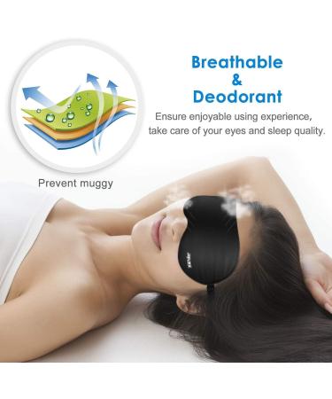 Buy Black Silk Sleeping Masks - Adjustable Eye Mask for Travel & Night Sleep | Super-Soft Blindfold - Buy Online on GoSupps.com