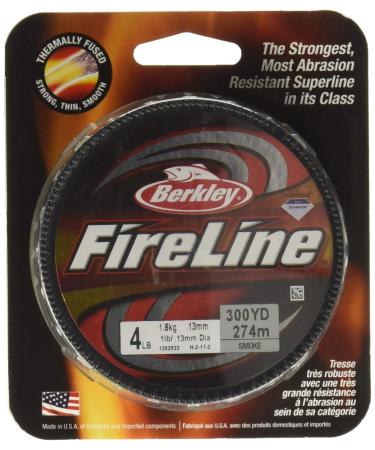 Berkley Fused Crystal Fireline, 20/8 Lb, 125 Yd , Smoke