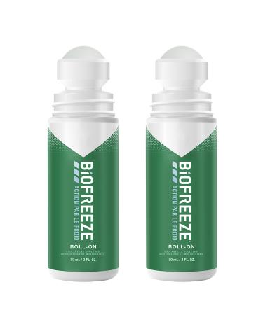Biofreeze Pack of 2 Roll On Cold Action Relieves muscle and joint pain 2 x 89ml