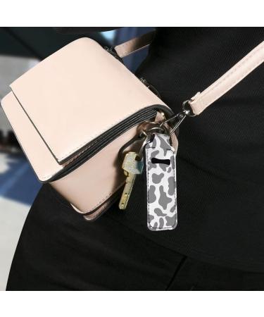 COEQINE Chapstick Keychain for Women and Girls - Lip Balm Holder - Lipstick Holder - Keychain Gray Cow One Size - Buy Online on GoSupps.com