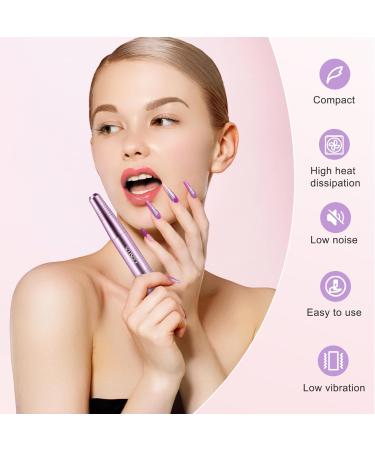 Adjustable Speed Electric Nail File Drill Set | Portable Manicure Pedicure Kit | 6 Bits 31 Sanding Bands | Ideal Gift for Beginners and Women | Corded Light Purple - Buy Online on GoSupps.com