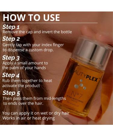 Bonding Oil No 7 - Best Bond Restoring Hair Oil | Molecular Hair Repair Treatment | Heat Protectant & Frizz Control | 50ml - International Shipping Available - Buy Online on GoSupps.com