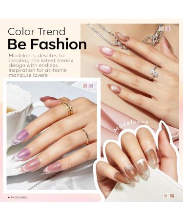 Modelones Cat Eye Gel Nail Polish Set 6 Colors Holographic Pink Purple Brown Gel Polish Glitter 9D Magnetic Gel Polish Pink Gel Polish with Magnet Nail Art DIY Salon For Women - Buy Online on GoSupps.com