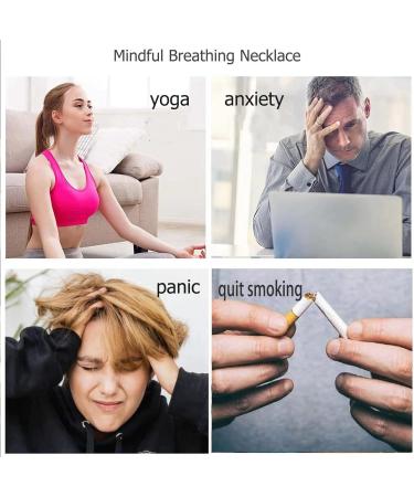 Anxiety Relief Breathing Necklace - Durable Stainless Steel Anapana Necklace for Calming Anxiety and Meditation Practice - Perfect Relaxation Gift for Women - Buy Online on GoSupps.com