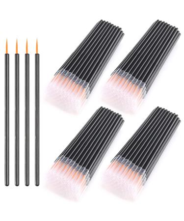 Akstore 200 PCS Disposable Eyeliner Brush Mascara Brushes Eye Wands Applicator Makeup Brush Tool Kits (Black-200PCS) - Buy Online on GoSupps.com