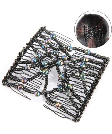 Hair Combs with Elastic Double Comb for Thick Flexible Butterfly Hair Comb Magic Stretchy Hairpin for Women Girls Hair Accessory(Black) - Buy Online on GoSupps.com