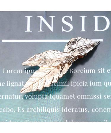 Inilbran Vintage Leaf Hair Clip Barrettes Gold Leaf Hair Barrettes Leaf Barrette Head Clips Branch Leaf Hair Pin Clip French Headwear Decorative Hair Accessories for Women and Girls Headdress - Buy Online on GoSupps.com