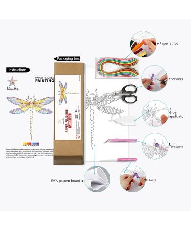 Uniquilling Quilling Kit for Adults - Handmade DIY Craft Toolset for Paper Filigree Art - Dragonfly Design - Room Wall Art Decor - Beginner Friendly - Buy Online on GoSupps.com