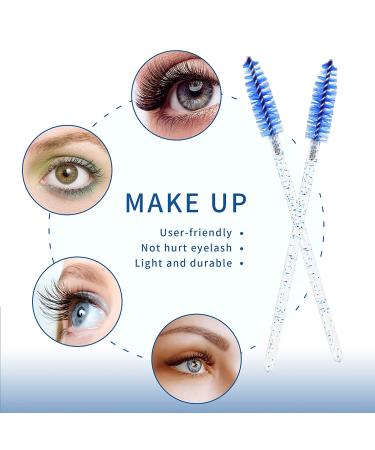 YEASHINE 200 Pcs Disposable Blue Eyelash Mascara Brush Applicator - Lash Makeup Stick - Buy Online on GoSupps.com