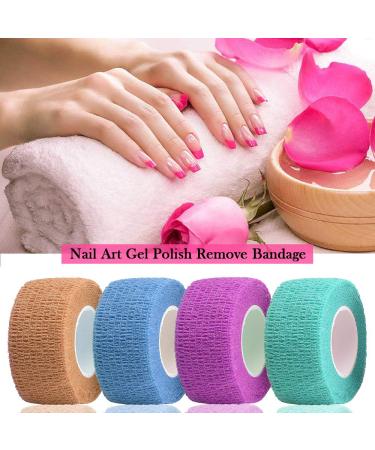 Noverlife 12 Colors Non-wonven Self Adhesive Bandage Wrap for Finger Guard Nail Protector 2.5cm x 4.5m / 1" x 5yd Waterproof Cohesive Elastic Tape Sports Fixing Band Stretch Wrap - Buy Online on GoSupps.com