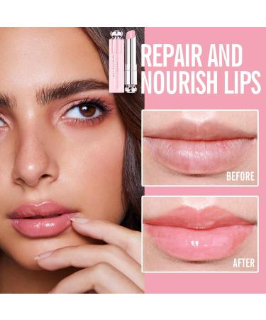 Lip Balm Lip Care for Dry Cracked Lips Deeply Hydrating Moisturising Nourishing Temperature Color Change Lip Gloss Lip Repair Gifts for Teenage Girls(Strawberry) - Buy Online on GoSupps.com
