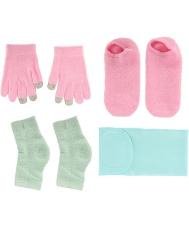 Qukaim Moisturizing Spa Gloves Socks Moisturizing Gel Spa Gloves and Socks Set with Essential Oil Hydration Repair Gloves and Heel Socks Blue Neck Mask - Buy Online on GoSupps.com