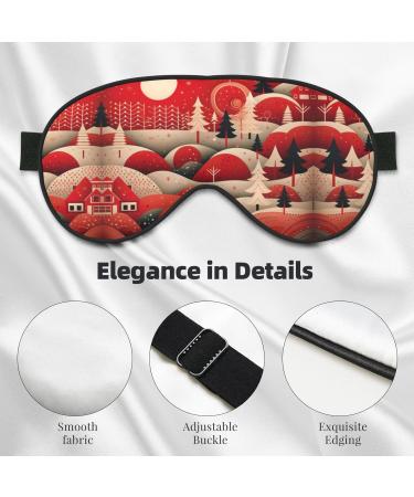 Shop Christmas Tree House Print Unisex Sleep Eye Mask - Soft Comfort Eye Shade for Travel Yoga & Shift Work - Buy Online on GoSupps.com
