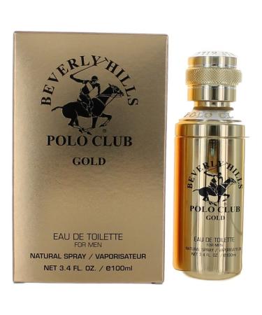Beverly Hills Polo Club GOLD - Cologne for Men with Notes of Sandalwood Leather & Patchouli - Classic & Sexy Fragrance Scent - Eau De Toilette Spray 3.40fl.oz / 100ml