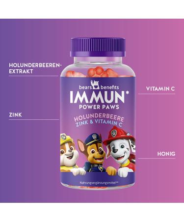 Buy Paw Patrol Kinder Vitamin Gummy Bears | Vitamin C & Zinc | 2-Month Supply | Cold Season Support for Kids - Buy Online on GoSupps.com