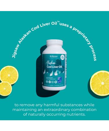 Jigsaw Health Alaskan Cod Liver Oil - 180 Softgels for Omega-3 Wellness - Buy Online on GoSupps.com
