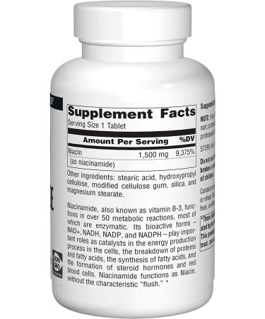 Source Naturals Niacinamide B-3 1500 mg - 100 Tablets | Essential Nutrient for Skin & Health - Buy Online on GoSupps.com