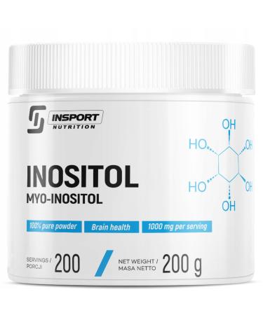 Inositol 200g Myo-Inositol Poudre Pure | Vitamine B8 Naturelle pour l Humeur la M moire le Bien- tre Mental le Cerveau | INSPORT